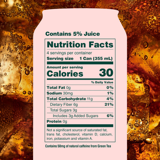 OLIPOP Prebiotic Soda, Vintage Cola, 355ml, Pantry Packs