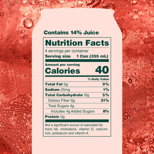 OLIPOP Prebiotic Soda, Strawberry Vanilla, 355ml, Pantry Packs