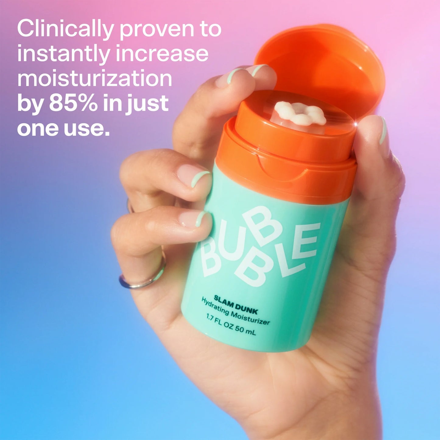 Bubble Skincare Slam Dunk Hydrating Face Moisturizer, for Normal to Dry Skin, 1.7 fl oz/ 50mL