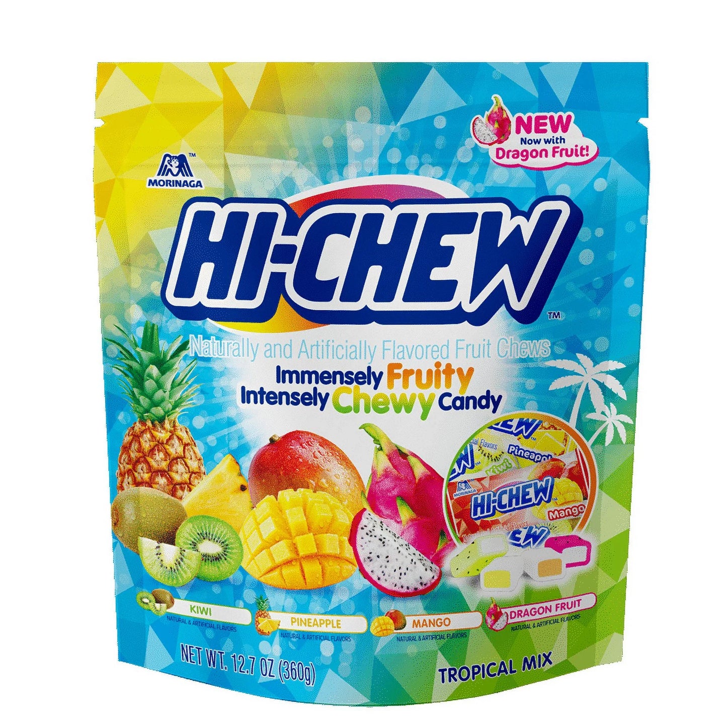 Hi-Chew Tropical Mix Chewy Candy,Bolsa 360g