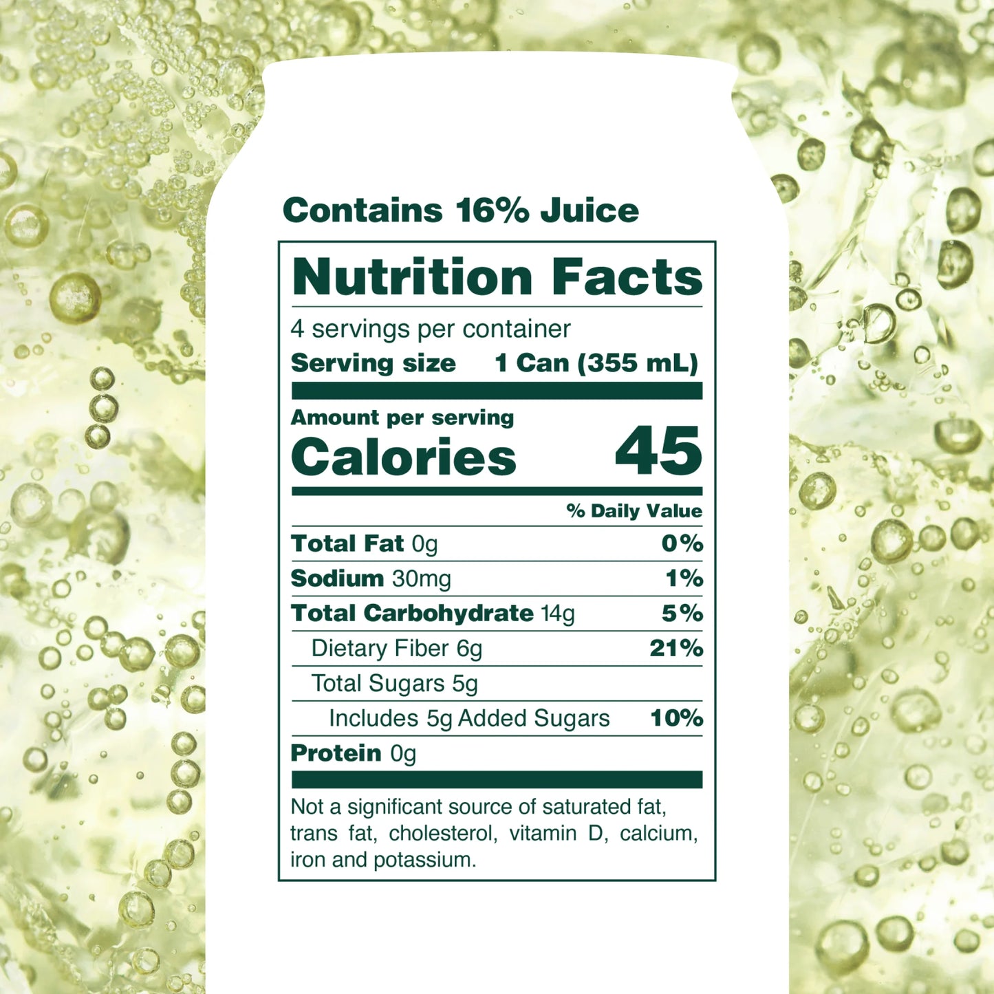 OLIPOP Prebiotic Soda, Lemon Lime, 355ml , Pantry Packs