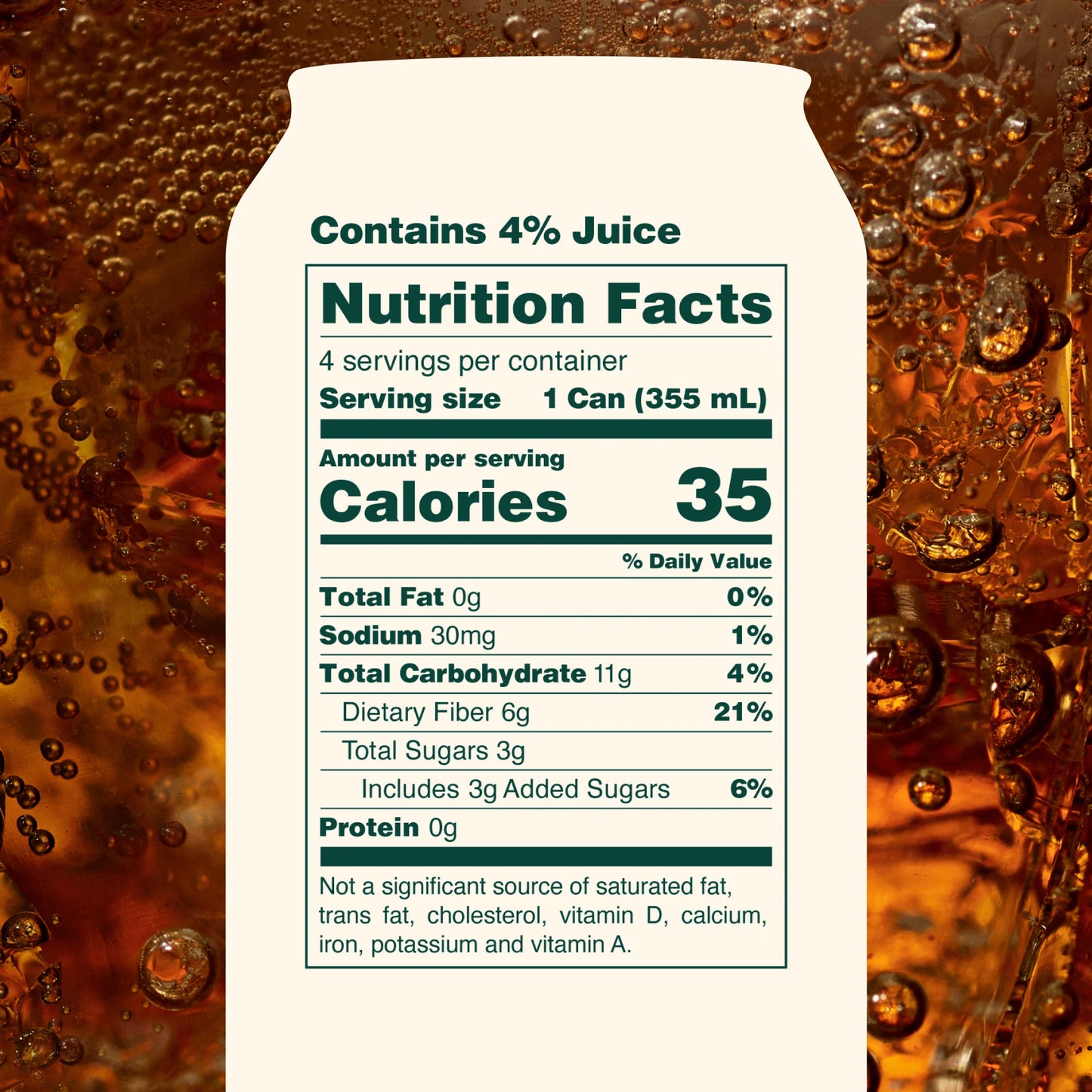 OLIPOP Prebiotic Soda, Classic Root Beer, 355ml, Pantry Packs