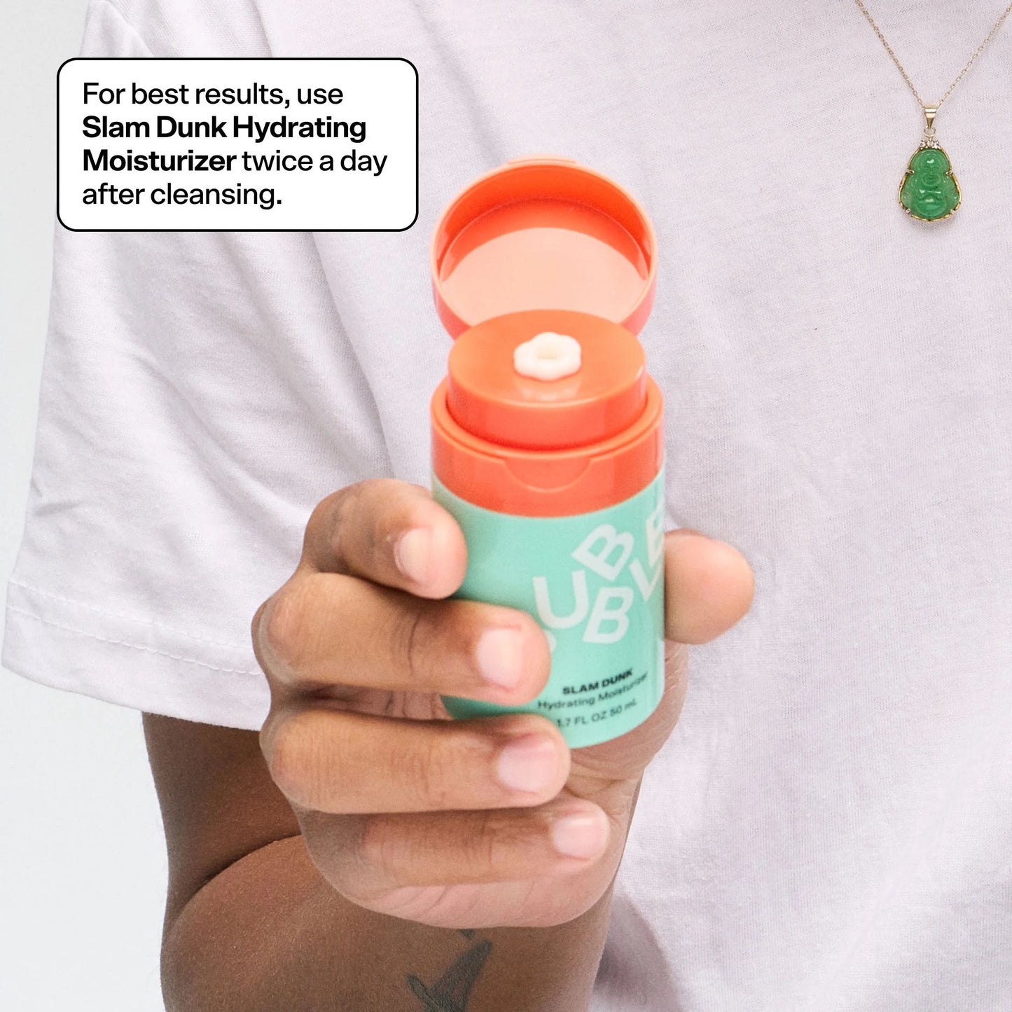 Bubble Skincare Slam Dunk Hydrating Face Moisturizer, for Normal to Dry Skin, 1.7 fl oz/ 50mL